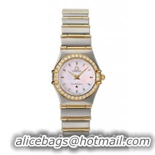 Omega Constellation 18kt Yellow Gold Mini Ladies Diamonds Watches 1267.70.00