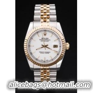 Rolex Datejust Golden White Surface Men Watch-RD2366