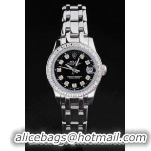 Rolex Datejust Diamond White 25 mm Women Watch-RD3855