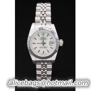 Rolex Datejust Mechanism Silver White Women Watch-RD2456