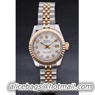 Rolex Datejust Silver White Stainless Steel 25mm Watch-RD3791