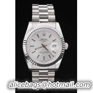 Rolex Datejust Silver White Stainless Steel Watch-RD2412