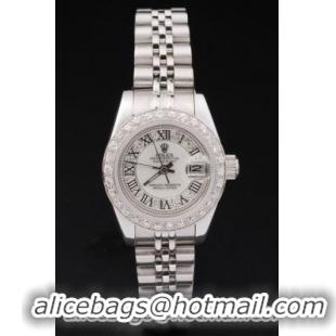 Rolex Datejust Mechanism Silver Diamond White Surface-RD2434