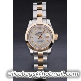 Rolex Datejust White Golden Stainless Steel 25mm Watch-RD3787