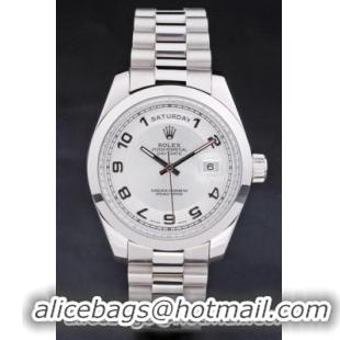 Rolex Day-Date Silver White Stainless Steel Watch-RD2904