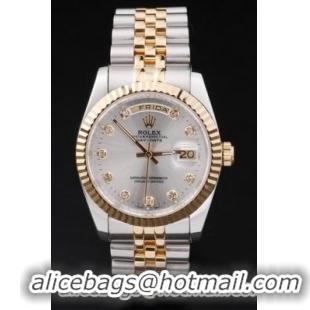 Rolex Day-Date Golden White Surface Cutwork Watch-RD2445