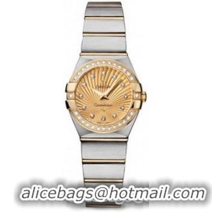 Omega Constellation Brushed Quarz Mini Watch 158627V