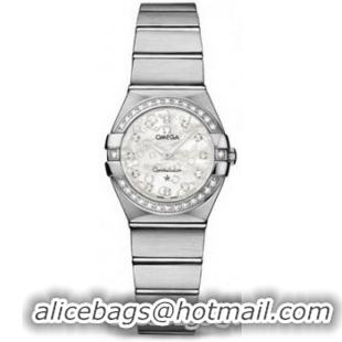 Omega Constellation Brushed Quarz Mini Watch 158627AR