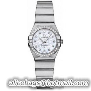 Omega Constellation Brushed Quarz Mini Watch 158627AT