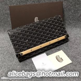 Most Popular Goyard Original Monte-Carlo Clutch Bag 8980 Black And Tan