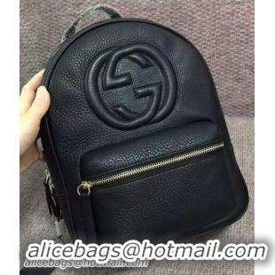 New Design 2016 GUCCI Soho Leather Chain Backpack 431570 Black