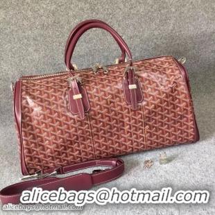 Inexpensive Goyard Original Travel Bag 8953 Bungundy