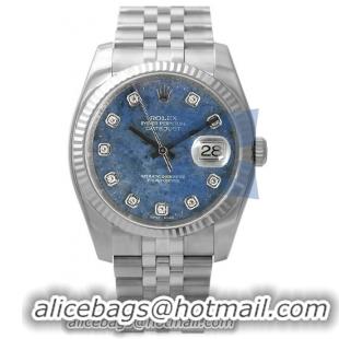 Rolex Datejust Series Mens Automatic 18k White Gold Wristwatch 116234WGDSod