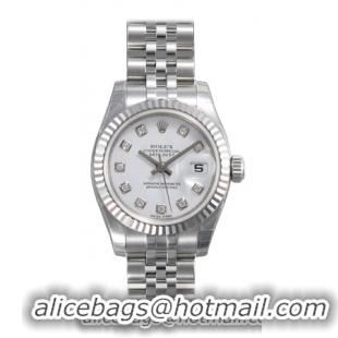 Rolex Lady Datejust Series Ladies 18kt White Gold Automatic Wristwatch 179174-WDJ