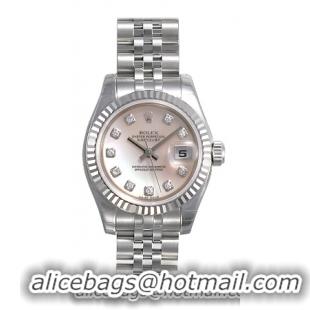 Rolex Lady Datejust Series Ladies 18kt White Gold Automatic Wristwatch 179174-MDJ