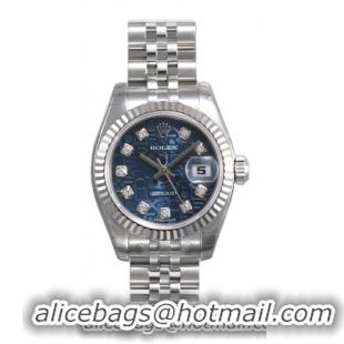 Rolex Lady Datejust Series Ladies 18kt White Gold Automatic Wristwatch 179174-BLDJ