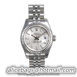 Rolex Lady Datejust Series Ladies 18kt White Gold Automatic Wristwatch 179174-SSJ