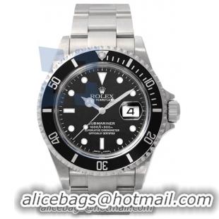 Rolex Submariner Date Series Mens Automatic Wristwatch 16610