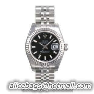 Rolex Lady Datejust Series Ladies 18kt White Gold Automatic Wristwatch 179174-BKSJ