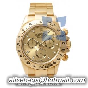 Rolex Daytona Series 18k Yellow Gold Mens Wristwatch 116528CHS