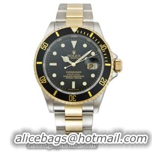 Rolex Submariner Series Submariner Date Two-Tone Steel Mens Wristwatch 16613BKSO