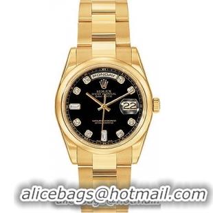 Rolex Day-Date Series Mens Automatic 18kt Yellow Gold Wristwatch 118208-CDD