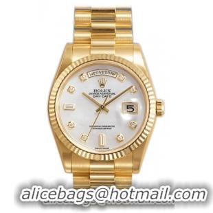 Rolex Day-Date Series Mens Automatic 18kt Yellow Gold Wristwatch 118238-MDP