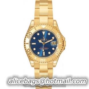 Rolex Yachtmaster Series 18k Yellow Gold Mens Automatic Wristwatch 168628-BLSO