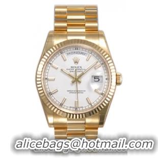 Rolex Day-Date Series Mens Automatic 18kt Yellow Gold Wristwatch 118238-WSP