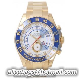 Rolex Yachtmaster II Series Elegant Mens Automatic 18k Yellow Gold Wristwatch 116688