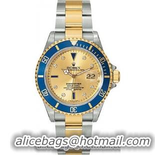 Rolex Submariner Series Submariner Date Two-Tone Steel with Diamonds and Sapphires Mens Wristwatch 16613CDD