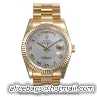 Rolex Day-Date Series Mens Automatic 18kt Yellow Gold Wristwatch 118238-MRP