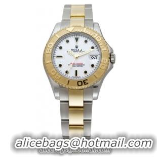 Rolex Yachtmaster Series Elegant Unisex Automatic 18kt Yellow Gold Unidirectional Rotating Wristwatch 168623-WSO