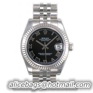 Rolex Datejust Series Unisex Automatic Midsize Wristwatch 178274-BKRJ