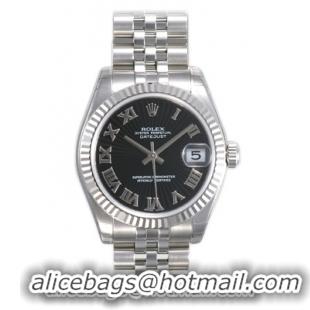 Rolex Datejust Series Unisex Automatic Midsize Wristwatch 178274-BKSBRJ