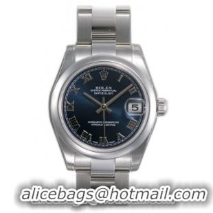 Rolex Datejust Series Fashionable Unisex Automatic Midsize Wristwatch 178240-BLRO