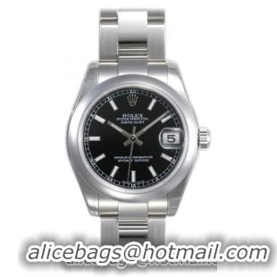 Rolex Datejust Series Fashionable Unisex Automatic Midsize Wristwatch 178240-BKSO