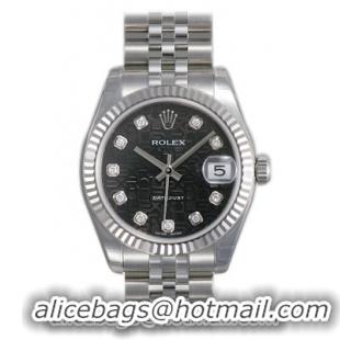 Rolex Datejust Series Fashionable Unisex Automatic Midsize Wristwatch 178274-BKJDJ