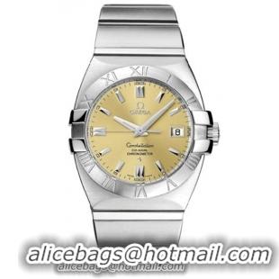 Omega Constellation Double Eagle Chronometer Series Mens Stainless Steel Wristwatch-1501.10.00