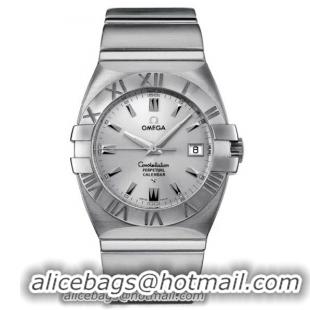 Omega Constellation Double Eagle Chronometer Series Mens Stainless Steel Wristwatch-1513.30.00