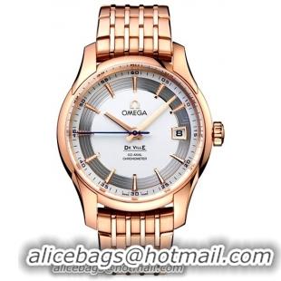 Omega De Ville Hour Vision 18k Rose Gold Mens Wristwatch 431.60.41.21.02.001