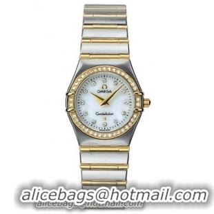 Omega Constellation 18kt Yellow Gold Mini Ladies Diamonds Watches 1277.75.00