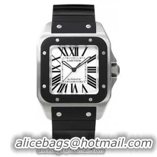 Cartier Santos 100 Stainless Steel Mens Automatic Wristwatch-W20121U2