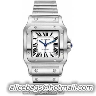 Cartier Santos Stainless Steel XL Fashionable Mens Wristwatch-W20098D6