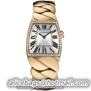 Cartier La Dona Series 18k Rose Gold Midsize Ladies Swiss Quartz Wristwatch-WE60050I