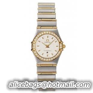 Omega Constellation 18kt Yellow Gold Mini Ladies Diamonds Watches 1267.30.00