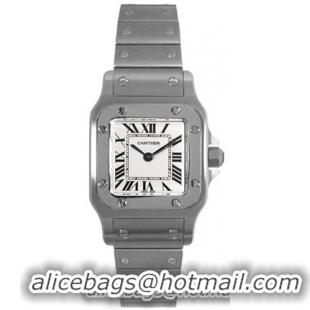 Cartier Santos Series Fashionable Ladies Swiss Quartz Wristwatch-W20056D6