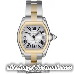 Cartier Roadster Series 18k Yellow Gold and Stainless Steel Mens Automatic Wristwatch-W62031Y4