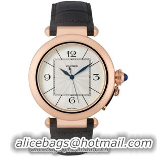 Cartier Pasha Fashionable 18k Rose Gold Mens Automatic Wristwatch-W3019351