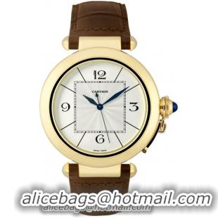 Cartier Pasha Beautiful 18k Yellow Gold Mens Automatic Wristwatch-W3019551